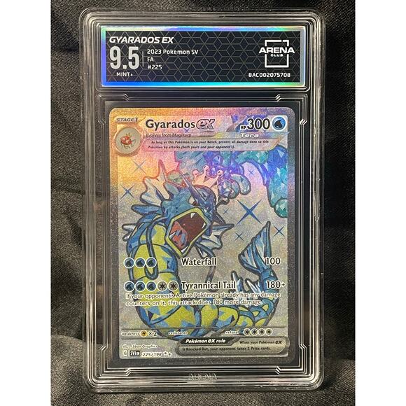 2023 Gyarados EX #225 Pokémon Scarlet & Violet FA ArenaClub Graded MINT+ 9.5 - Picture 1 of 4